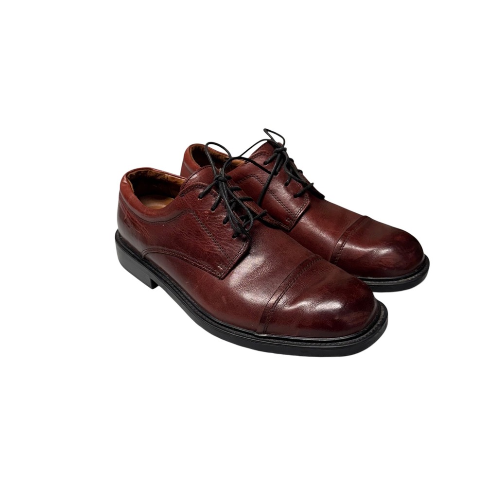 Florsheim Comfortech DM2 Cap Toe Oxford Mens 10M Burgundy Leather Derby Shoes